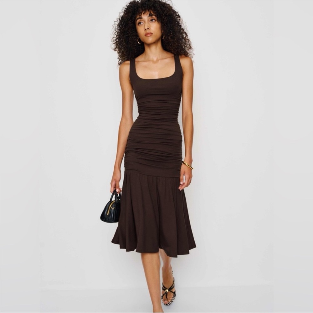 NWT reformation Kayla knit dress in mole - size s - Picture 2 of 6
